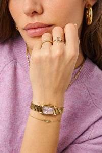 MY-Armband met licht roze steen