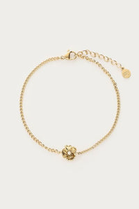 MY-Armband met ranonkel bloem en imitatieparel