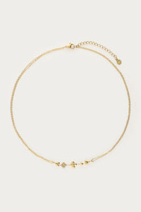 MY-Dubbele ketting met vijf minimalistische bedels