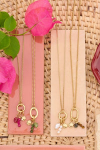 MY -  Sunrocks ketting met zon en groene kralen