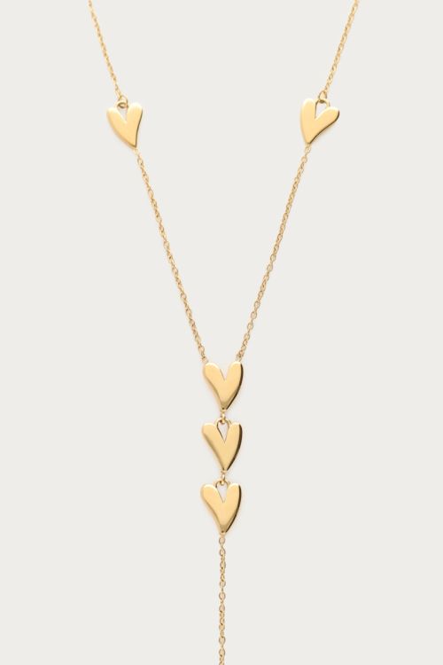 MY-Lange ketting y-vorm met hartjes