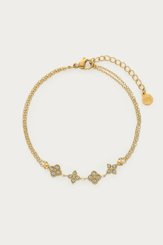 MY-Magical armband met vier klaver strass stenen