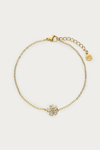 MY-Magical armband met kleine bloemen strass steen
