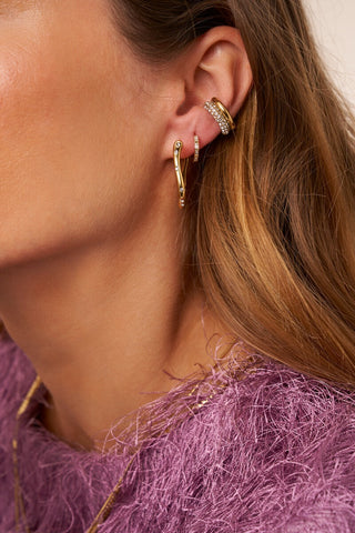 MY-Magical mini oorringen met rechthoekige strass
