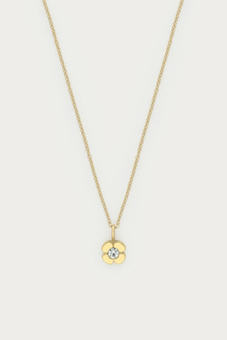 MY-Magical ketting met bloem en strass steen