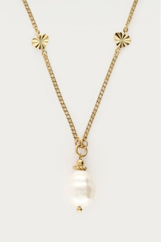 MY- Midnight lange ketting met zoetwaterparel