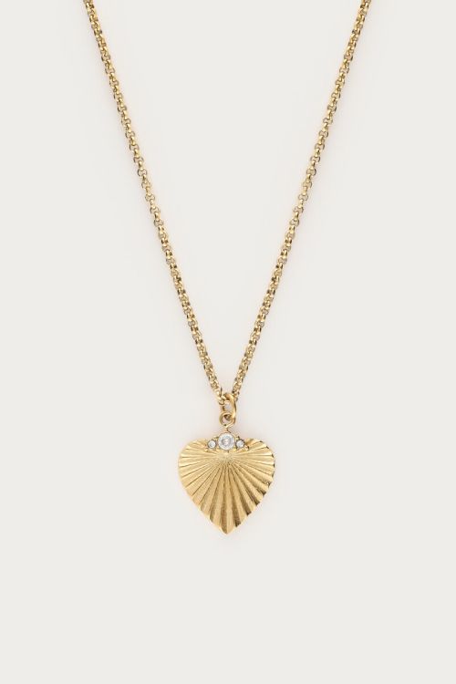 MY- Midnight ketting gestreept hart