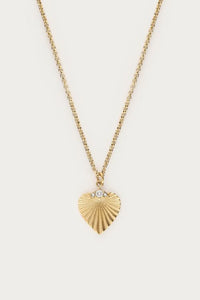 MY- Midnight ketting gestreept hart