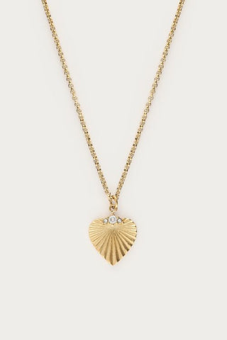 MY- Midnight ketting gestreept hart