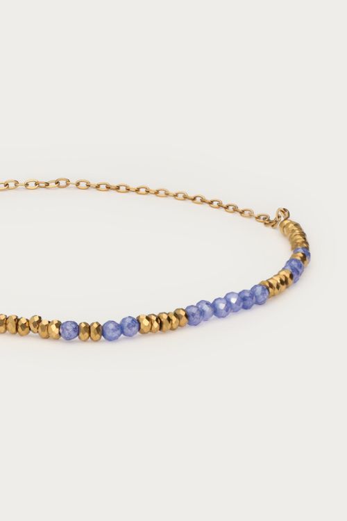 MY - Minimalistische armband met blauw kralen