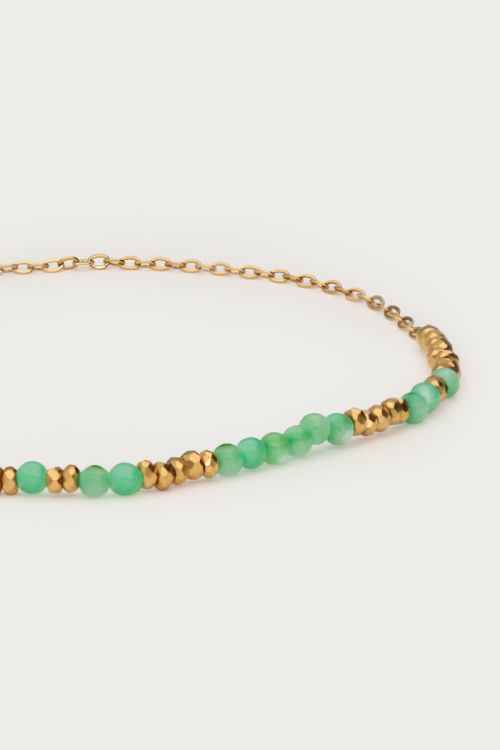 MY - Minimalistische armband met groen kralen