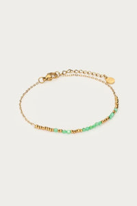 MY - Minimalistische armband met groen kralen