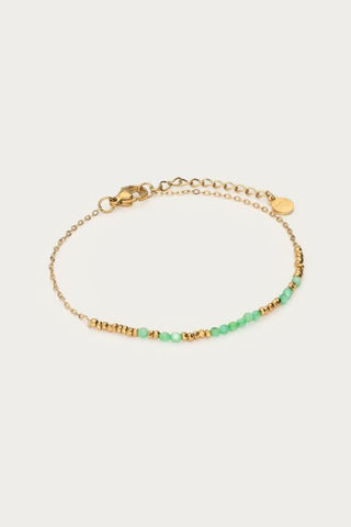 MY - Minimalistische armband met groen kralen