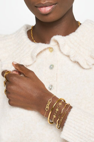 MY- Minimalistische armband met twee ovalen schakels