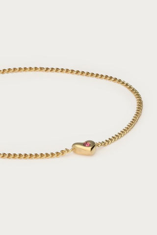 MY -  Armband met mini hart & strass steen