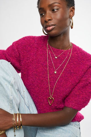 MY - Lange ketting met open hart