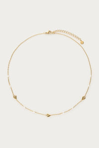 MY- Ketting met hartjes en imitatieparels