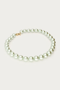 MY-Ketting met licht groene glas parels