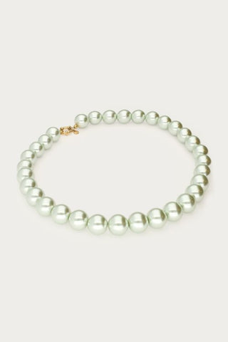 MY-Ketting met licht groene glas parels