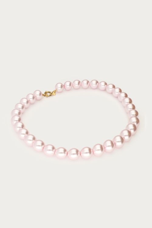 MY-Ketting met licht roze glas parels