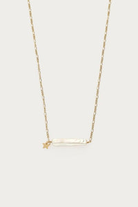 MY-Ketting met natuurlijke parel bar en ster)
