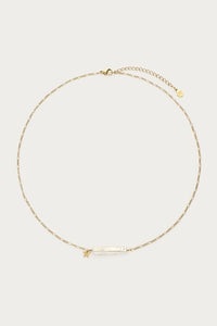 MY-Ketting met natuurlijke parel bar en ster)