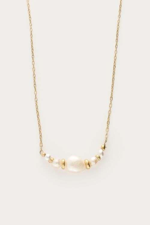 MY-Ketting met natuurlijke parels en kralen