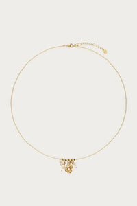 MY-Ketting met ranonkel bloem en zoetwaterparels