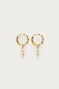 MY-Nomads minimalistische oorringen met ster en strass