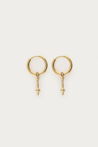 MY-Nomads minimalistische oorringen met ster en strass