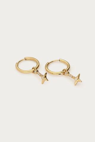 MY-Nomads minimalistische oorringen met ster en strass