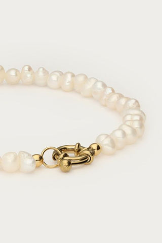 MY-Zoetwaterparel kralen armband met slotje