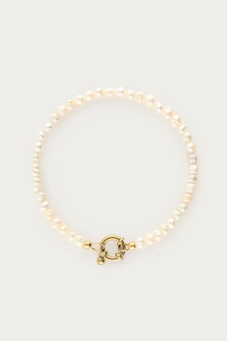 MY-Zoetwaterparel kralen armband met slotje