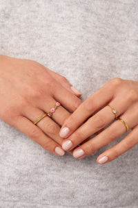 MY-Ring met lila bloemen