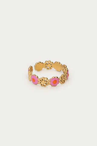 MY-Ring met lila bloemen
