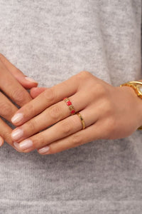 MY-Ring met rode bloemen