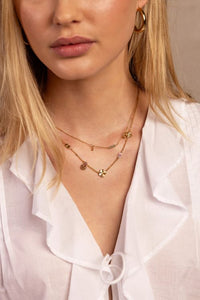 MY-Dubbele ketting met bedels "dreams come true"
