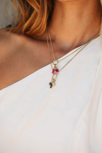 MY -  Sunrocks ketting met zon en bruine kralen