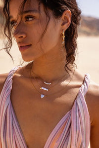 MY-Ketting met natuurlijke parel bar en ster)