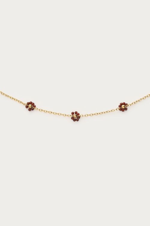 MY -  Sunrocks armband met bruine bloemen