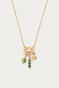 MY -  Sunrocks ketting met zon en groene kralen