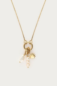 MY -  Sunrocks ketting met zon en natuurlijke parel