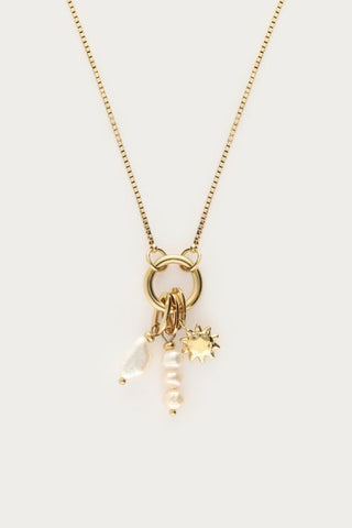 MY -  Sunrocks ketting met zon en natuurlijke parel