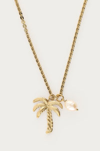 MY-Tropical lange ketting met palmboom