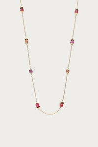 MY -  Vintage ketting met rood paarse kralen