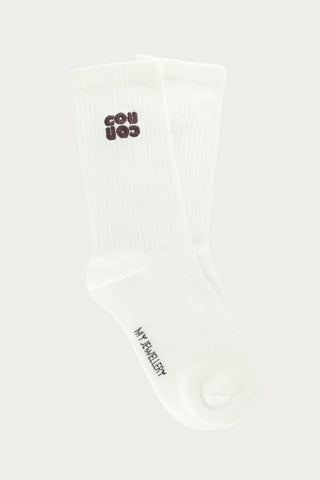 Sokken Cou Cou White Brown